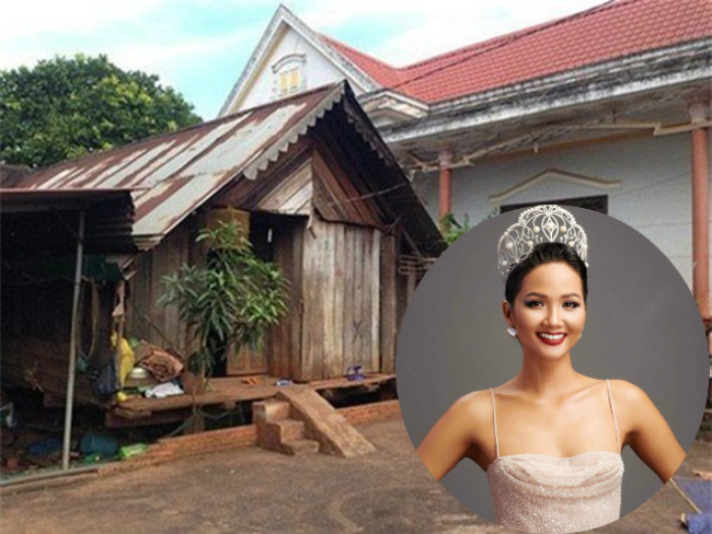 Sau khi đăng quang Hoa hậu Hoàn vũ Việt Nam 2017, căn nhà cấp 4 ở quê của H'Hen Niê được dân mạng đăng tải thu hút sự chú ý.
