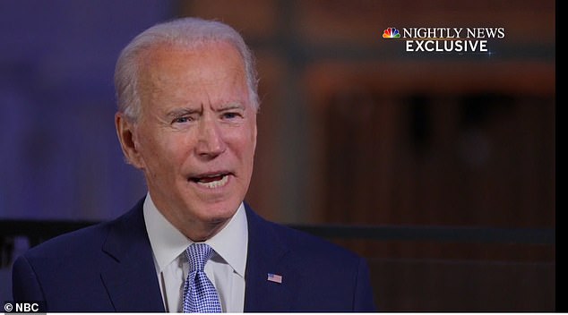 Ông Biden trả lời phỏng vấn với hãng NBC News hôm 24/11. Ảnh: NBC
