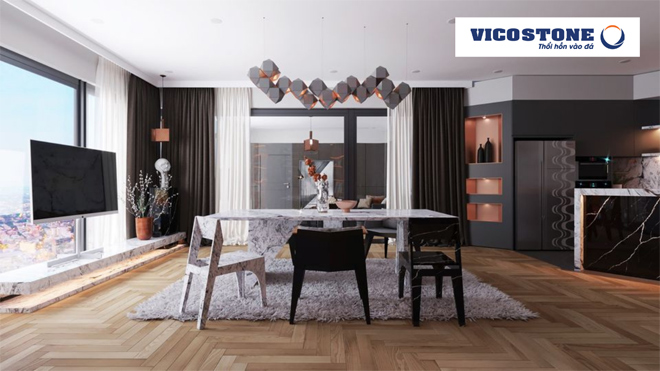 Mặt đá Vicostone – tiên phong thay đổi phong cách “nội thất cao cấp”