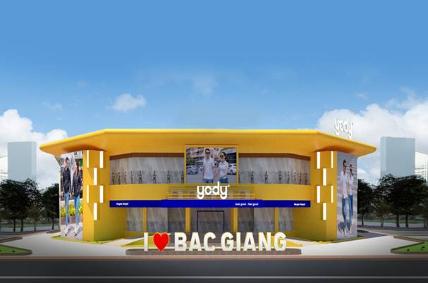 YODY Bắc Giang tọa lạc ngay quảng trường trung tâm thành phố Bắc Giang