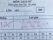 Bạn trẻ - Cuộc sống - Lời phê &quot;bá đạo&quot; của giáo viên trong bài kiểm tra Sử đạt điểm 9,75