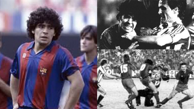 Diego Maradona lên gối khiến một thành viên của Bilbao "chết giấc" ngay tại chỗ