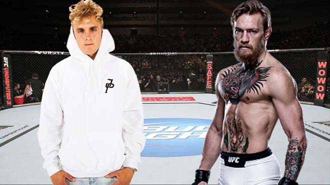 Jake Paul (trái) muốn đối đầu McGregor trên sàn boxing