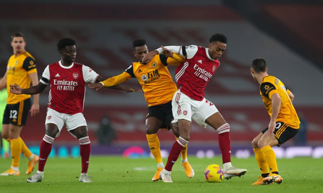 Wolves có thế trận rất hợp lý khi làm khách của Arsenal