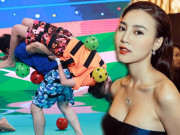 Giải trí - Ninh Dương Lan Ngọc sợ &quot;mất hồn&quot; khi bị treo ngược trong game show