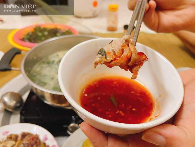 Chú ý làm nước chấm của món bò nhúng mẻ