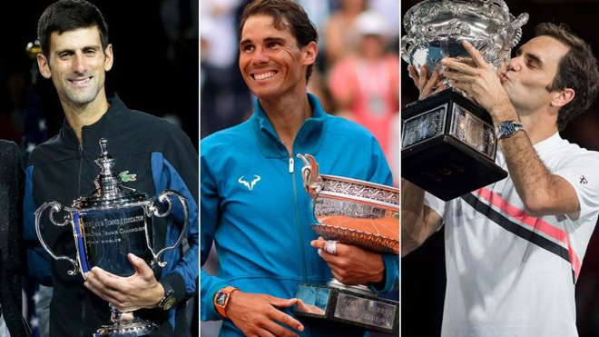 Djokovic đang kém Nadal và Federer đúng 3 danh hiệu Grand Slam