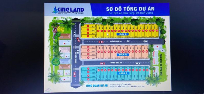 Sơ đồ phân lô dự án "ma" của Công ty Kingland.