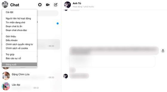 Đăng xuất tài khoản Messenger và đăng nhập lại. Ảnh: MINH HOÀNG