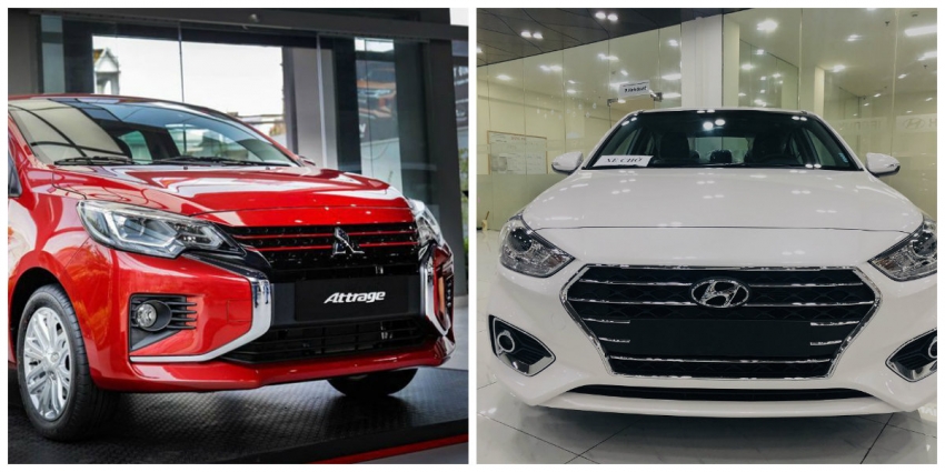 Trong tầm giá 450 triệu đồng nên mua Mitsubishi Attrage hay Hyundai Accent? - 1