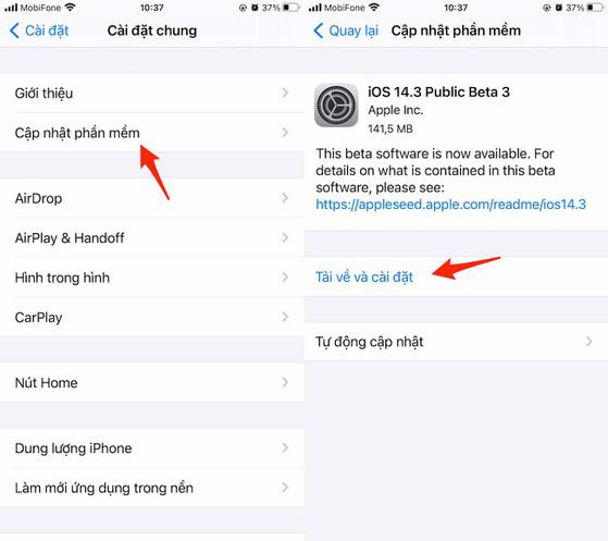 Cập nhật iPhone lên phiên bản iOS mới nhất. Ảnh: MINH HOÀNG