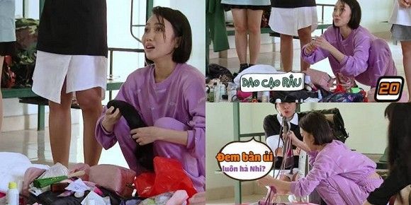 Diệu Nhi và màn kiểm kê tư trang gây cười trong tập 1 "Sao nhập ngũ"