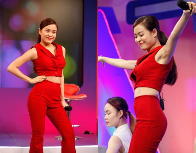 Hoàng Thuỳ Linh là một trong những ca sĩ gặp sự cố trang phục trên sóng truyền hình.
