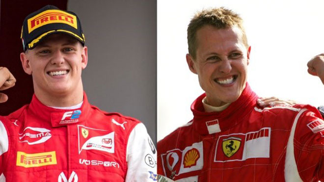 Mick theo chân người cha, Michael Schumacher, gia nhập làng đua xe F1 thế giới