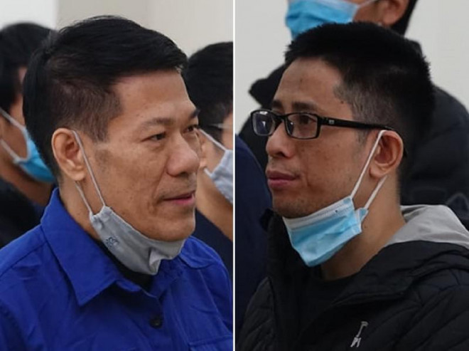 Bị cáo Nguyễn Nhật Cảm (trái) và Nguyễn Ngọc Nhất tại tòa Dự định chi tiền vì “tấm lòng”
