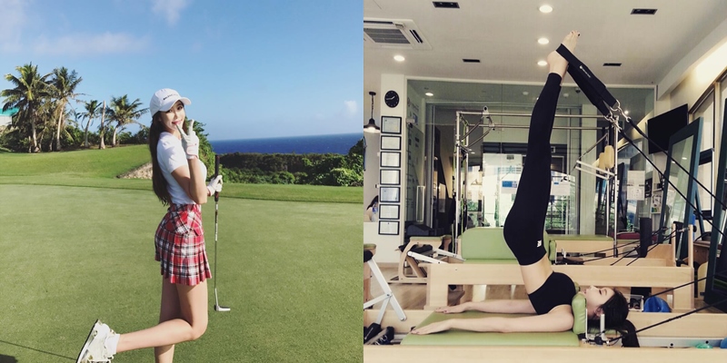 Hai bộ môn cô thường xuyên luyện tập là golf và pilates.