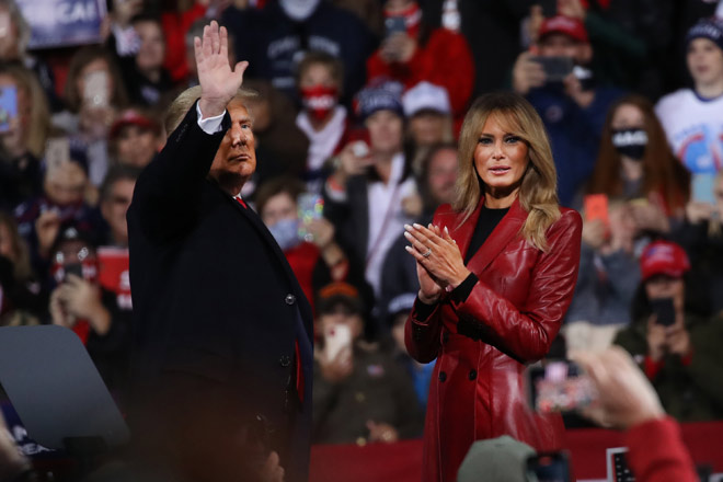 Tổng thống Mỹ Donald Trump và phu nhân xinh đẹp Melania Trump