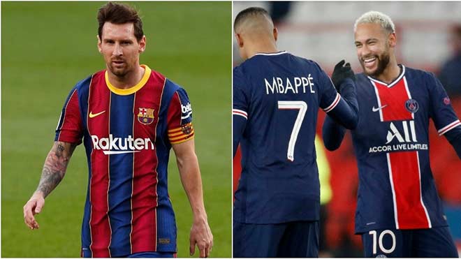 Messi và Barca sẽ phải đối đầu Neymar - Mbappe
