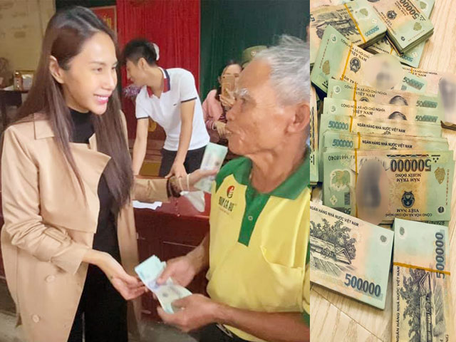 Thủy Tiên ra miền Trung từ thiện đợt 4, hé lộ số tiền "tự móc hầu bao" để cứu trợ