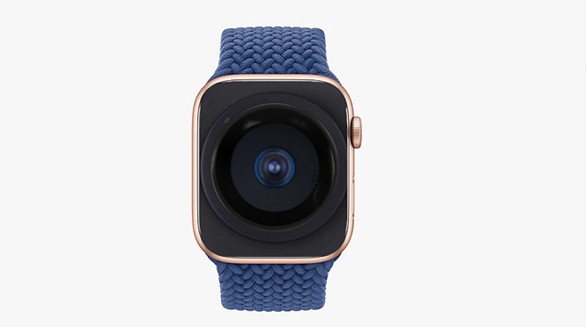 Ảnh giả tưởng Apple Watch với camera dưới màn hình.