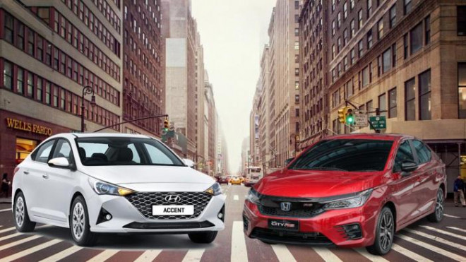 Hyundai Accent và Honda City là bộ đôi sedan hạng B mới nhất được giới thiệu tại Việt Nam