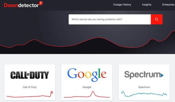 DownDetector hỗ trợ kiểm tra tình trạng hoạt động của các trang web trên thế giới. Ảnh: MINH HOÀNG