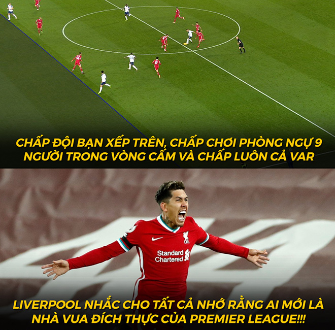 VAR hỗ trợ nhưng Tottenham vẫn không thể thẳng nối Liverpool.