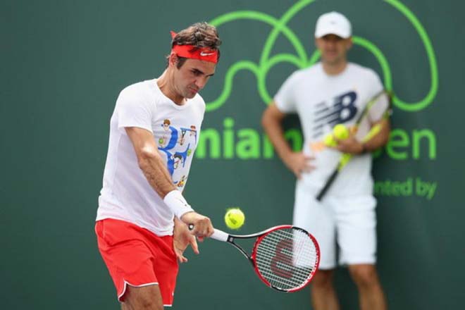 Federer đang nỗ lực tập luyện