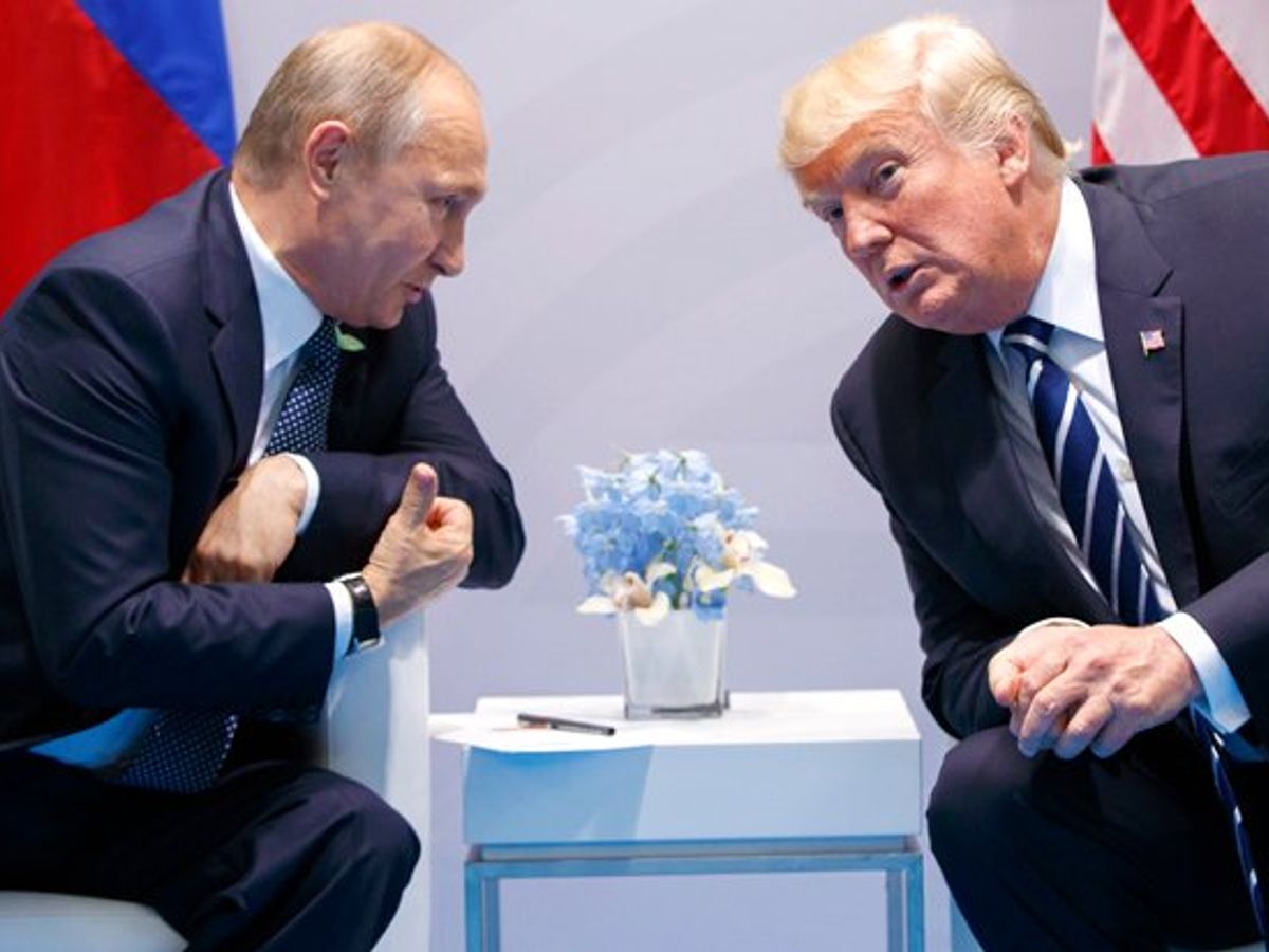 Ông Putin và Tổng thống Mỹ Donald Trump trong một cuộc gặp (ảnh: CNN)