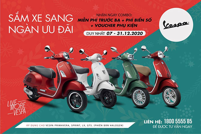 3 lí do phải sở hữu xe Vespa & Piaggio trong tháng 12/2020 - 1