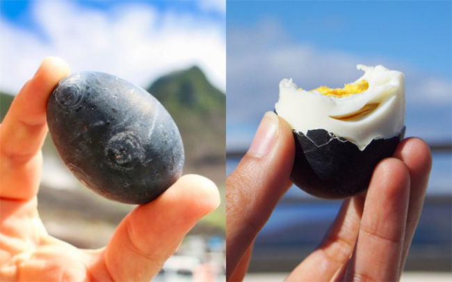 Ngoài vẻ khác lạ màu đen bên ngoài vỏ thì hương vị trứng bên trong cũng không khác trứng luộc thông thường.
