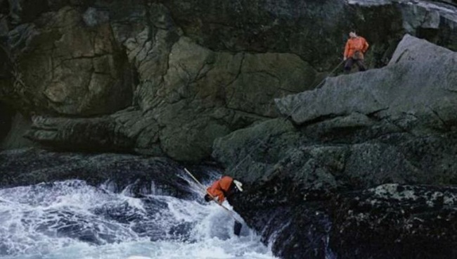 Những người khai thác hà ngỗng phải bám vào các tảng đá dọc bờ biển để bắt chúng. Bởi loài hải sản này sống bám vào các tảng đá dọc bờ biển ở Tây Ban Nha và Bồ Đào Nha. 

