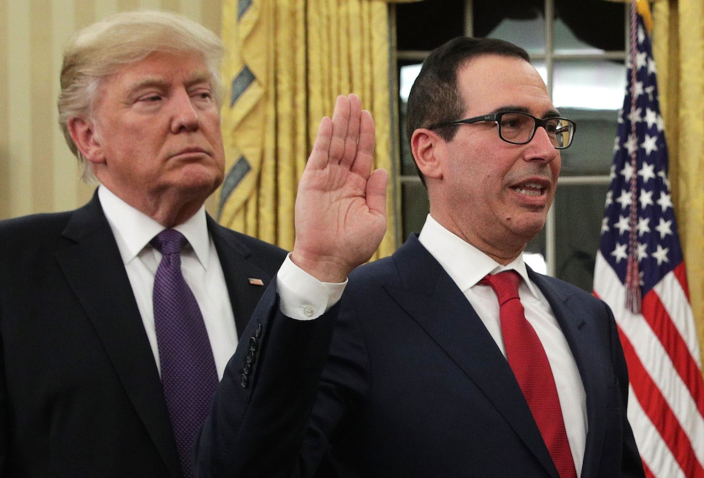 Bộ trưởng Tài chính Steven Mnuchin luôn khiến ông Trump hài lòng (ảnh: CNN)