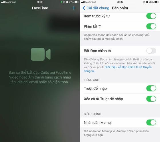 Tắt Memoji, giảm bớt các hiệu ứng không cần thiết khi gọi FaceTime. Ảnh: MINH HOÀNG