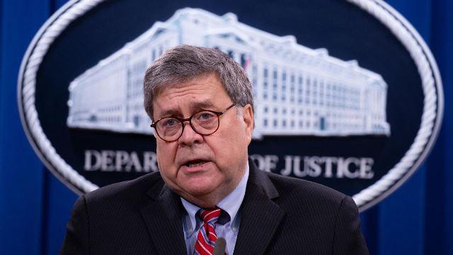 Bộ trưởng Tư pháp Mỹ William Barr. Ảnh: CNN