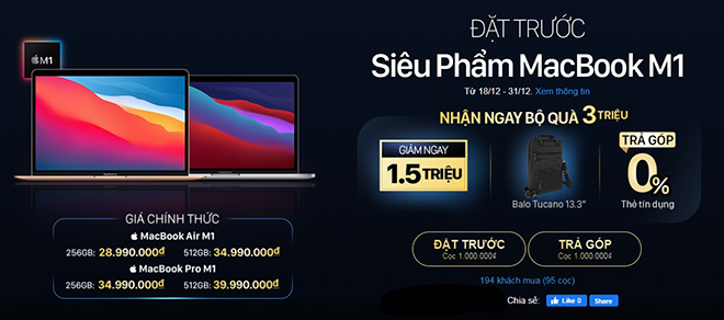 MacBook Pro M1 hiệu năng &#34;đỉnh cao&#34; sắp về nước theo đường chính hãng - 1