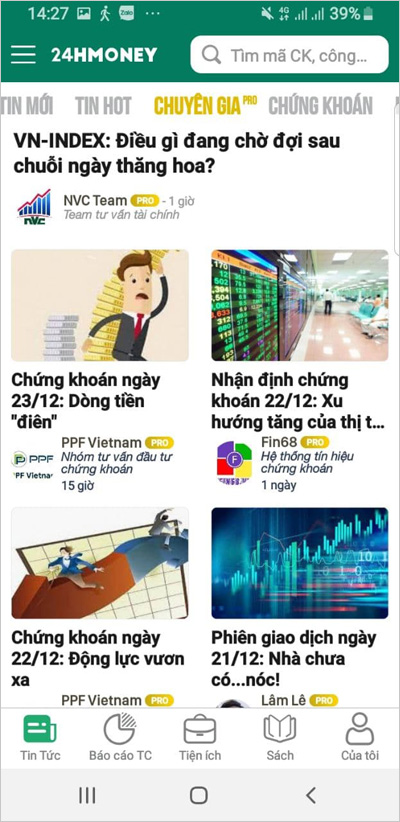 Theo dõi thông tin đầu tư chứng khoán trên app 24Hmoney giúp bạn có quyết định đúng đắn khi khớp lệnh