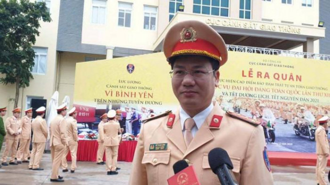 Đại tá Đỗ Thanh Bình, Phó cục trưởng Cục CSGT (Bộ Công an) trả lời báo chí