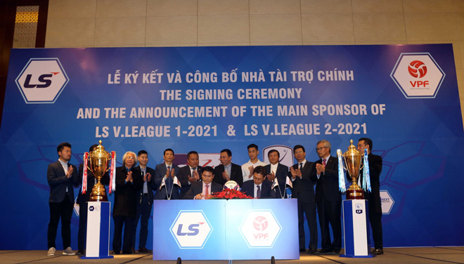 Lễ ký kết và công bố nhà tài trợ chính của V-League 2021