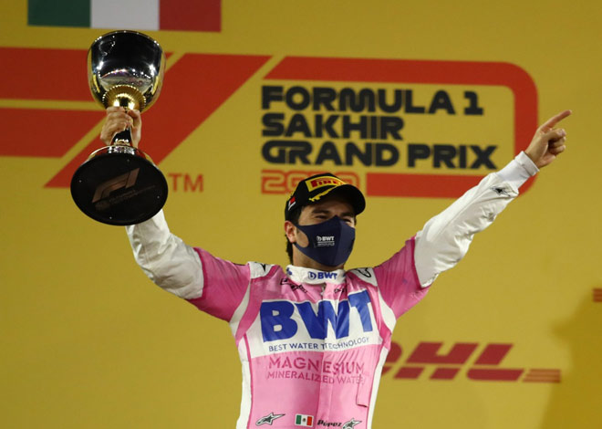 Perez đã có chiến thắng đầu tiên sau 190 chặng xuất phát tại Sakhir GP