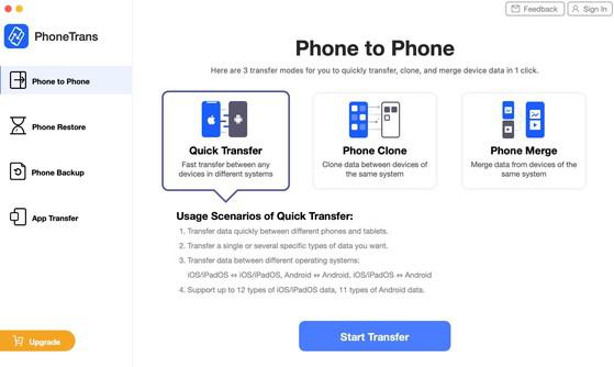 PhoneTrans cung cấp khá nhiều tính năng hữu ích. Ảnh: MINH HOÀNG