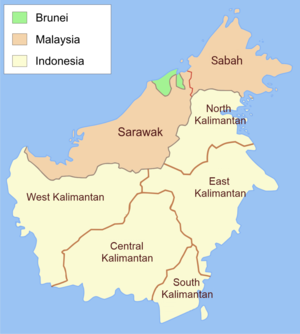 Sarawak trên đảo Borneo ngày nay là một bang của Malaysia.