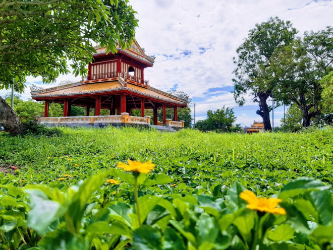 Xung quanh di tích này có nhiều cây xanh...