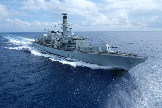 Tàu HMS Richmond của Hải quân Hoàng gia Anh - Ảnh: Đại sứ quán Anh