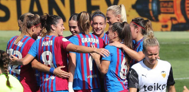 Barcelona Femenino ghi đến 26 bàn thắng và chưa thủng lưới lần nào sau 4 trận ở giải vô địch quốc gia Tây Ban Nha mùa này