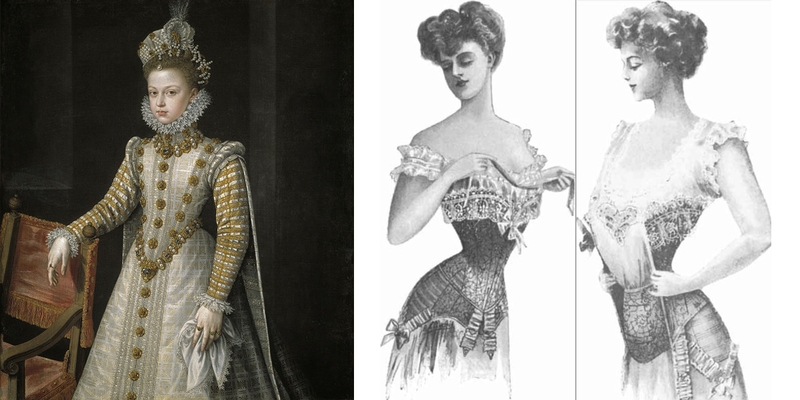 Corset là những chiếc áo nịt ngực thời Phục Hưng giúp mang lại cho phái đẹp vóc dáng quyến rũ.