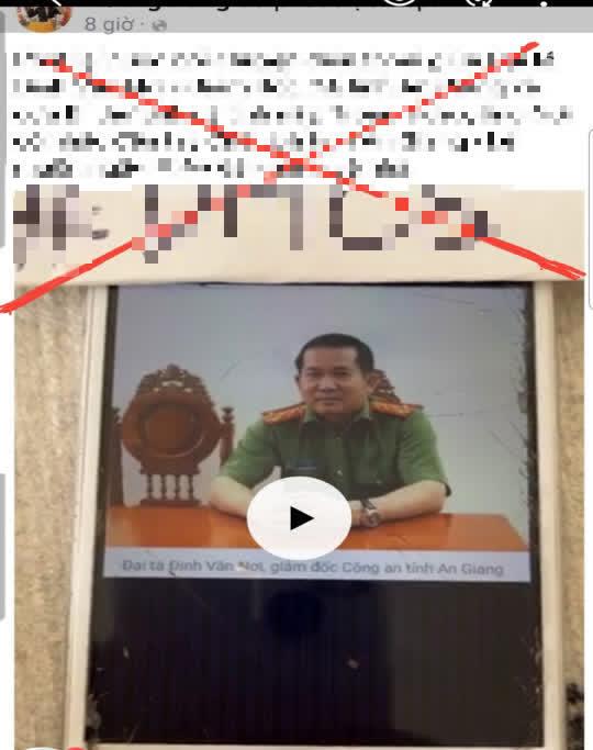 Thế lực thù địch đã cắt ghép file ghi âm cùng hình ảnh lãnh đạo UBND tỉnh An Giang và đại tá Đinh Văn Nơi để gây chia rẽ nội bộ và nói xấu về chủ trương đón dân về quê. Ảnh: Công an An Giang