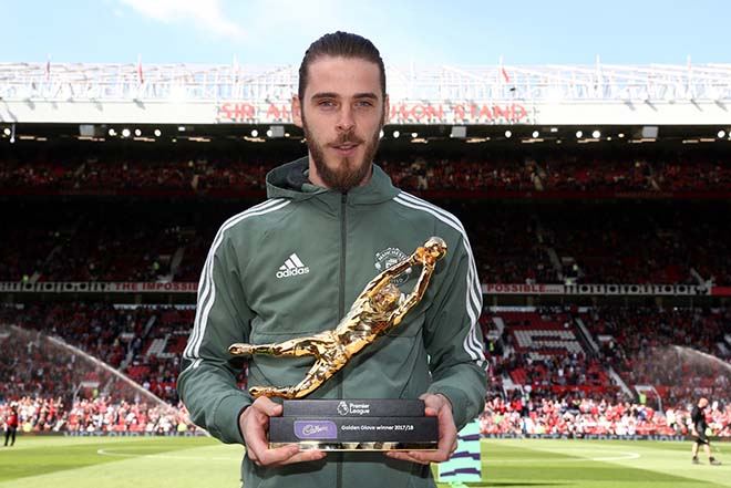 Găng tay vàng Ngoại hạng Anh 2017/18 là danh hiệu cá nhân hiếm hoi của De Gea