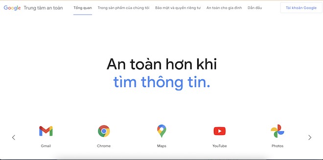 Trung tâm An toàn Google&nbsp;dành cho tất cả người Việt.