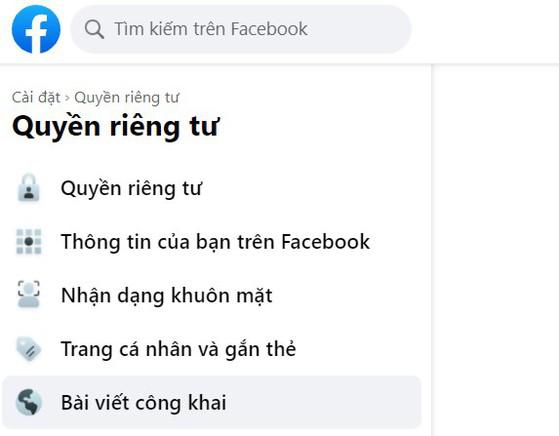 Truy cập vào phần cài đặt trên Facebook. Ảnh: MINH HOÀNG